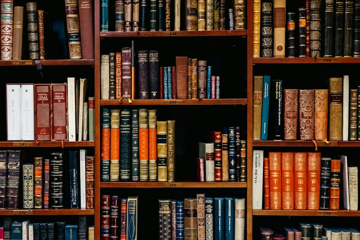 Estantería de libros para consulta